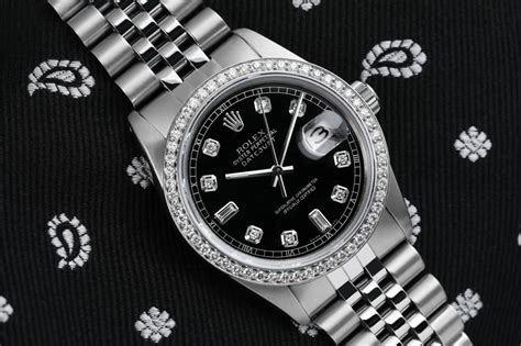 rolex datejust quadrante nero con brillanti prezzo|rolex datejust prezzi.